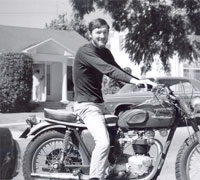 Richie on his 650 Triumph (1968)