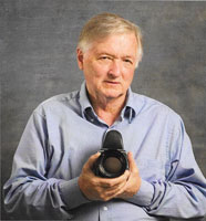 A real pro! Richie holding his Hasselblad camera (2010)