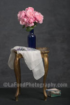 Pink Roses On Venetian Table